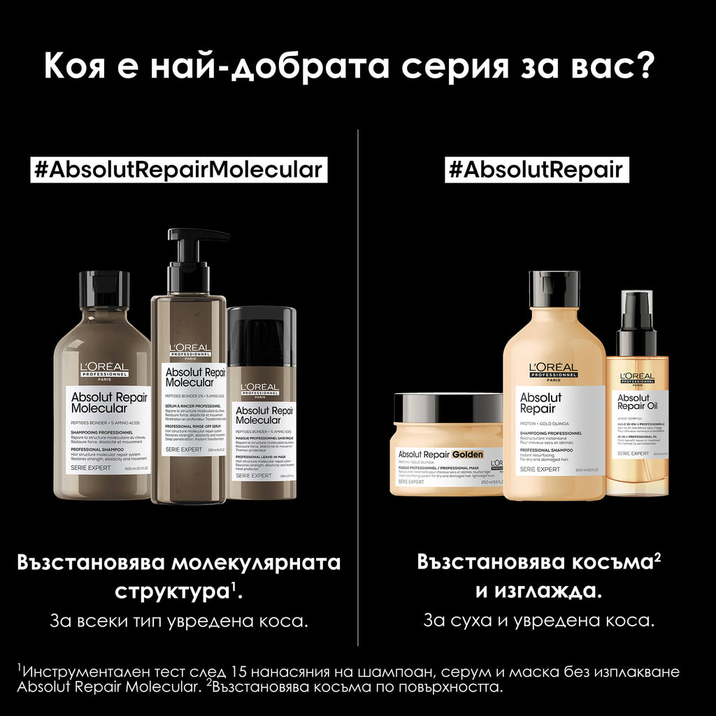 Serie Expert Absolut Repair Molecular - Шампоан за много изтощена коса